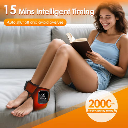 Smart Heated Ankle & Foot Massager with Vibration & Touchscreen Control