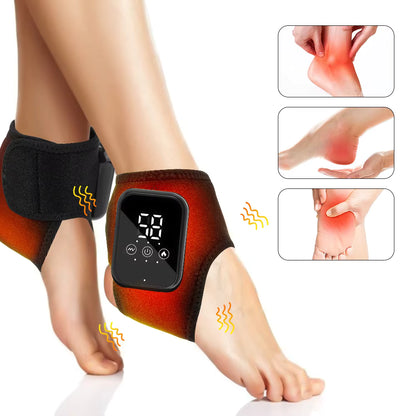 Smart Heated Ankle & Foot Massager with Vibration & Touchscreen Control
